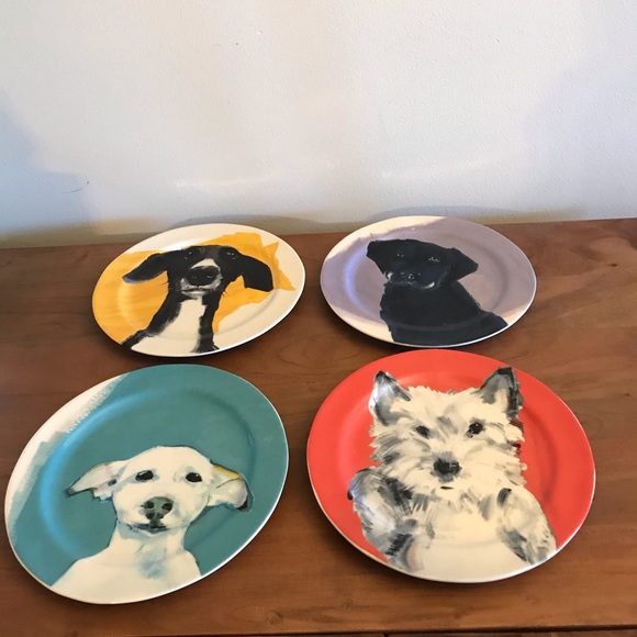 Anthropologie/SallyMuirDog-A-Day Plates - Purple - Picture 12 of 14